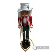 Nutcracker Fisherman Fishing Pole Fish Holiday Christmas Decor Red Green NEW
