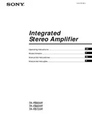 Sony TA-FB720R Amplifier / Receiver Owners Instruction Manual