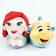 Disney's The Little Mermaid Sock Top Slippers Ariel & Flounder Girls Size 7-8