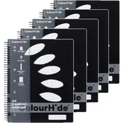 Colourhide 5-Subject Notebook 250 Page 250 Page A4 (Black)