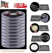 20x Silver Dollar Coin Storage Box Collector Uses 1 oz Clear Plastic Capsule USA