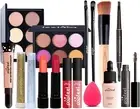16 Pcs All-in-One Makeup Set Teenage Gift Essential Starter Kit, Lip Gloss, Lips
