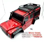 Traxxas TRX-4 Land Rover Defender 110 RED Body Shell 8011 New Sport Axial Gmade