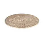 [OneWorld Collection] Paume Rattan Round Placemat White Wash