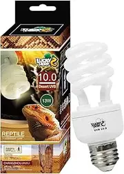 LUCKY HERP UVB Lamp Terrarium, Reptile Lamp UVA UVB 150, Compact E27 Lamp 13 W UVB 10.0, Suitable for Turtles, Chickens, Dogs, Bearded Dragons and Other Amphibians and Reptiles