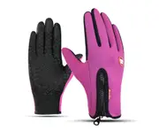 Outdoor Skiing Cold-Proof Silica Gel Touch Screen Bicycle Thicker Gloves - Rose Red
