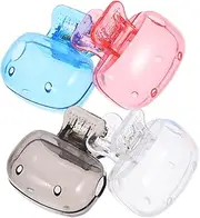 UTHCLO 4pcs Portable Toothbrush Cover Mini Travel Accessory for Toothbrush Heads Dustproof Storage Caps Clip Design for Daily and Travel Use