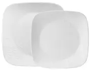 Corelle Square BOUTIQUE CHERISH 9" Lunch OR 10 1/2" Dinner Plate *White Embossed