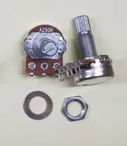 LOGARITHMIC 15mm A250K Potentiometer 3 Tag Terminal Guitar Effects Pedal, Amp