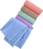 YARNOW 5Pcs Pet Towels for Small Animals Super Absorbent Bath Towels for Hamsters Guinea Pigs Small Pets Multi Use Shower Towels Soft