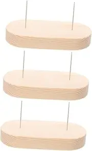 Operitacx 3pcs Doll Display Holder Needle Felting Doll Stand Wooden Base Display Rack