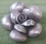 Flower rose pendant pure silver Karen hill tribe