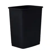 Superio Small 2.5 Gallon Plastic Trash Can, Waste Bin, 10 Qt (Black)