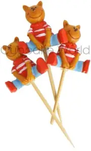 ROBERT GORDON TEDDY BEAR MINI MINATURE CUPCAKE CUP CAKE MUFFIN TOPPERS 6pc