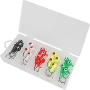 Fishing Hook, Fishing Jig Head Hook, 20X Versatile Realistic Eye Sturdy Tackle for Trout Catfish Bass Saltwater Freshwater Lake River