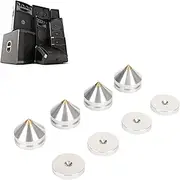 4 Pcs Aluminum Speaker Spike and Speaker Isolation feet, Turntable Isolation Platform, subwoofer Isolation pad Feet Amplifier feet DAC Feet Pad Stand, Foot Mat Shock Absorber for Amps Silver