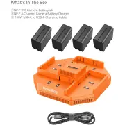 SmallRig NP-F970 4-Channel Camera Battery Charger & 4-Battery Kit 4834