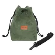 Camera Bag, Drawstring Pouch Portable Handbag for DSLR Camera, Green, Size M