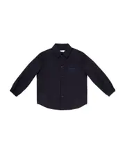 Fendi Kids Lightweight Jacquard Shirt Jacket 8Y,10Y dark blue