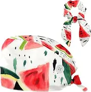 [YTYVAGT] Scrub Caps Women,Scrub Hats Suitable for Women,Watercolor Style Watermelon