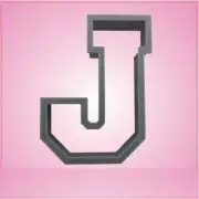 Varsity Letter J Cookie Cutter 3 inch (plastic)