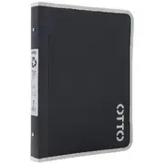 Otto A4 Recycled 2 D-Ring Zipper Binder 25mm Black