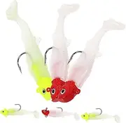 TOGEVAL 6Pcs Fishing Reusable Swimbaits for Bass and Fish Soft Bait Realistic Design for Freshwater Fishing Equipment