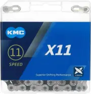 NEW SEALED $49 KMC X11, 11 Speed Chain, 114 Link, Grey/Grey NICKEL PLATED