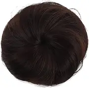 AUTSUPPL Creative Headdress Synthetic Hair Hair Bun Extensions Curly Hairpiece Chignon Wig Shaped Ponytail Brown Hair Plate Tool Coffee
