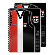 St Kilda Saints AFL 2 Pack Spiral Bound A5 Notebooks
