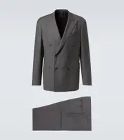 [Canali] Canali Double-breasted wool suit AU 96 grey