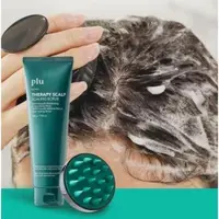 在飛比找ETMall東森購物網優惠-韓國 PLU 頭皮清潔去角質磨砂膏 200g (附按摩刷) 