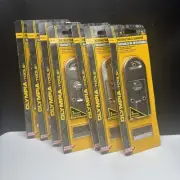 Lot Of 7 Olympia Metal Retractable Safety Scraper with 5 Single Razor Blades Set
