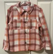 OLD NAVY Girls Pink & Orange Plaid Shacket NWT Size XXL 18