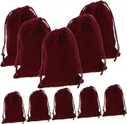 Beavorty 10pcs Small Flannel Drawstring Bags for Jewelry Elegant Flannel Pouches for Rings Candy and Party Favors Bridal Shower Goodie Bags for Events and Holiday Celebrations