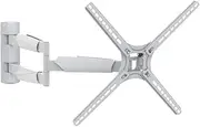 Barkan White TV Wall Mount 13-65 Inch Swivelling/Tilting/Full Motion Flat & Curved TV Bracket Holds up to 40 kg Patented for LED OLED LCD Max. VESA 400 x 400