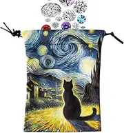 Tarot Card Holder Pouch - Tarot Card Bag | Tarot Drawstring Bag Storage Holder | Tarot Bags Pouches | Storage Bag Drawstring for Dice | Jewelry Carrying Pouch for Tarot Enthusiasts Hand | Secure for