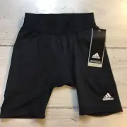 Adidas Boys' Triple Stripe Sliding Shorts Cup Slot Black XS Baseball Athletic