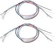 eMagTech 2 Sets(8PCS) Cartridge Phono Cable Leads Header Wires for Turntable Phono Headshell Replacement Accessories 35mm Length