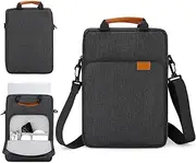 9-11 Inch Tablet Sleeve Bag Handle Carrying Case with Shoulder Strap Fits iPad Pro 11 inch,10th 10.9, 9/8/7th Generation 10.2,iPad Air 5/4th 10.9, 9.7,Tab S8/S9 11", Black & Gray
