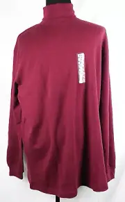 NEW NWT Taylor & Henry Port Red Long Sleeve Cotton Turtleneck Shirt Men's XXL