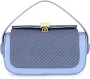 [Generic] Colorful Fabric Flap Crossbody Bag, Textured Shoulder Purse with Adjustable Strap, Textured Crossbody Bags