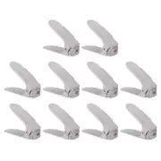 20pcs Shoe Slots Organizer Adjustable Double Layer Space Saving Shoe Rack Gray