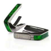 Thalia Capos Exotic Shell Series/GREEN ANGEL WING Capo Guitar 12" Fret Pad Inclu