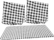 Outdoor Table Cover Elastic Waterproof Dustproof Picnic Bench Covers Kit for Camping Home Office (30x72 Inches Black White Stripe)