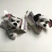 Lot of 2 - Bean Bag Plush - 101 Dalmations, Jewel & Lucky - With Tags