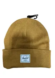 Herschel Supply Company Co Abbott Rib Knit Beanie Harvest Gold One Size Cap NWT