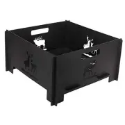 Portable Plug Fire Pit, 15.8 Inch Collapsible Firepits for Square S-15.8"