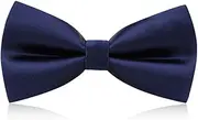 [haoyuan] Men's Bow Tie - Classic Pre-Tied Bow Tie, Adjustable Satin Tux Bowtie, Solid Colour Bowtie, Formal Neck Bowtie for Wedding, Parties