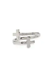 DSQUARED2 Double Cross Ring - Silver L